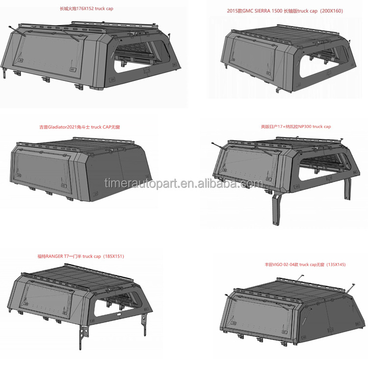 Pickup Ruck Canopy Hardtop Truck Camper Canopy 4X4 Ford Ranger Hard Top Cap Toppers Canopy For Ford f250  F350  F450