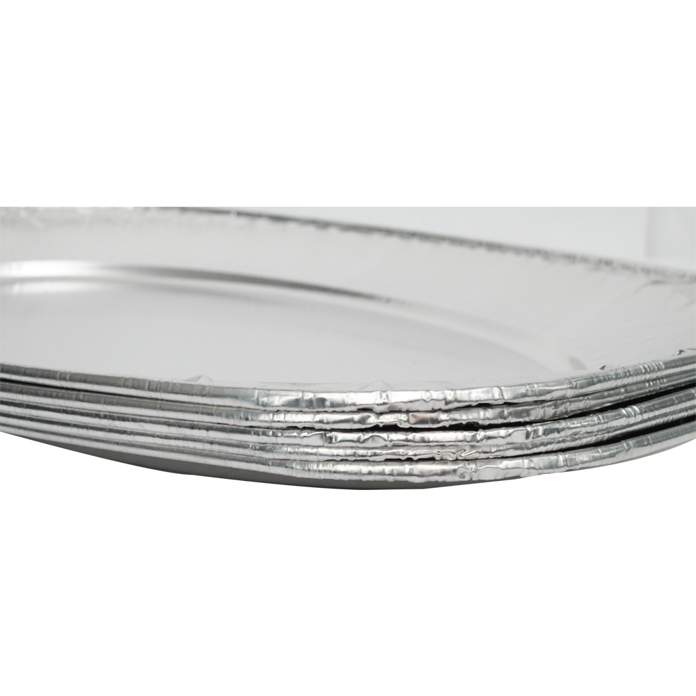 1700ml Shallow Aluminium Foil Platters Disposable Carryout Grill Pan Heavy Duty Oval Aluminum Foil Containers