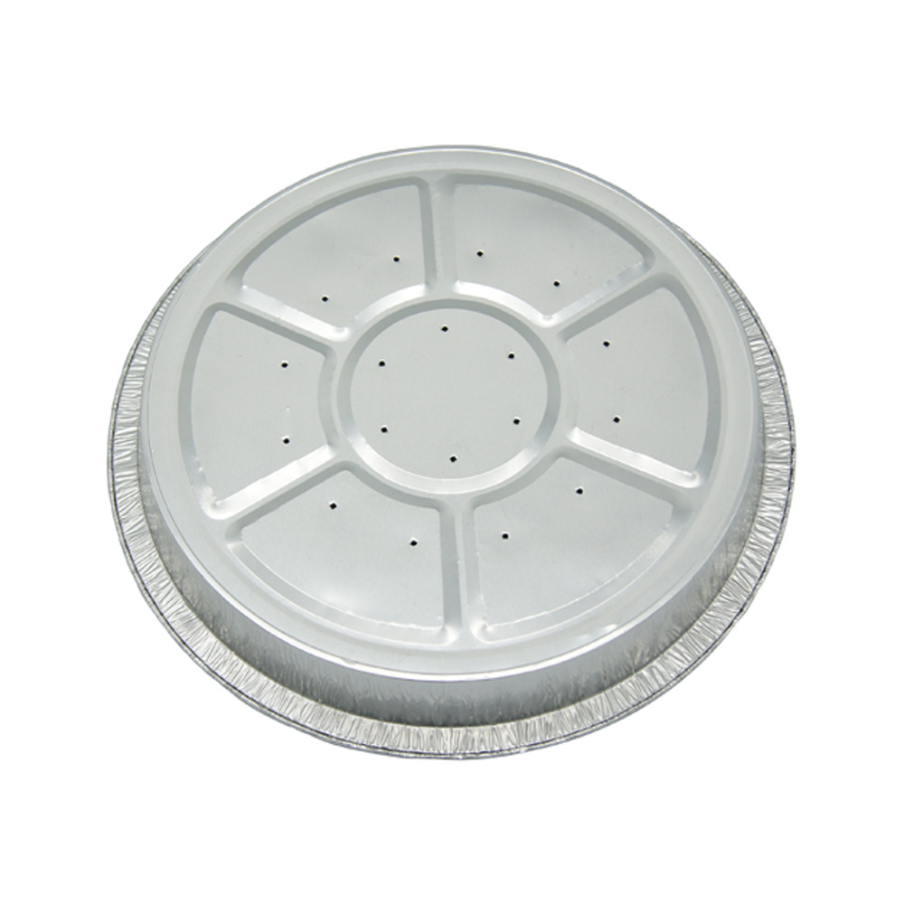 Disposable Baking Cake Plates Round Food Packing Aluminium Foil Container 750 ml with Lid