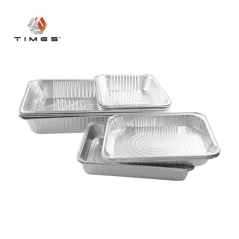 Full Size foil Pan Steam Table Pan Shallow Medium Deep Recyclable Disposable Aluminum Foil Container With Lid  Food Packing