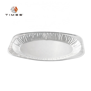 Recyclable 1100ml Disposable Aluminium Foil  Platter Oval  Fish pan/Turkey Tray Grilling Roasting BBQ Tray