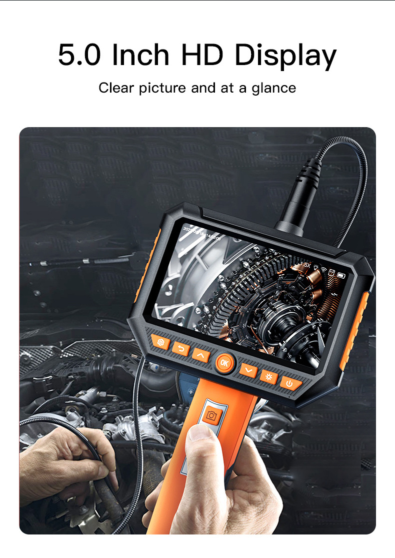 Inskam Handheld 2022 New Arrived 5002 2MP Articulating Borescope Industrial Camera 3 m Car Engine Inspection Camera Borescope