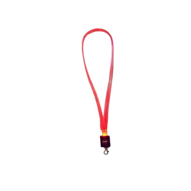 Hot Selling Color Changeable Led Flash Fashion Fiber Optic Light Guide Lanyard