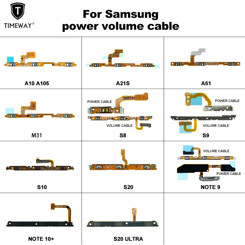 Mute Switch Power Key Ribbon Parts For Samsung Core A013 ON OFF Volume Button Control Flex Cable