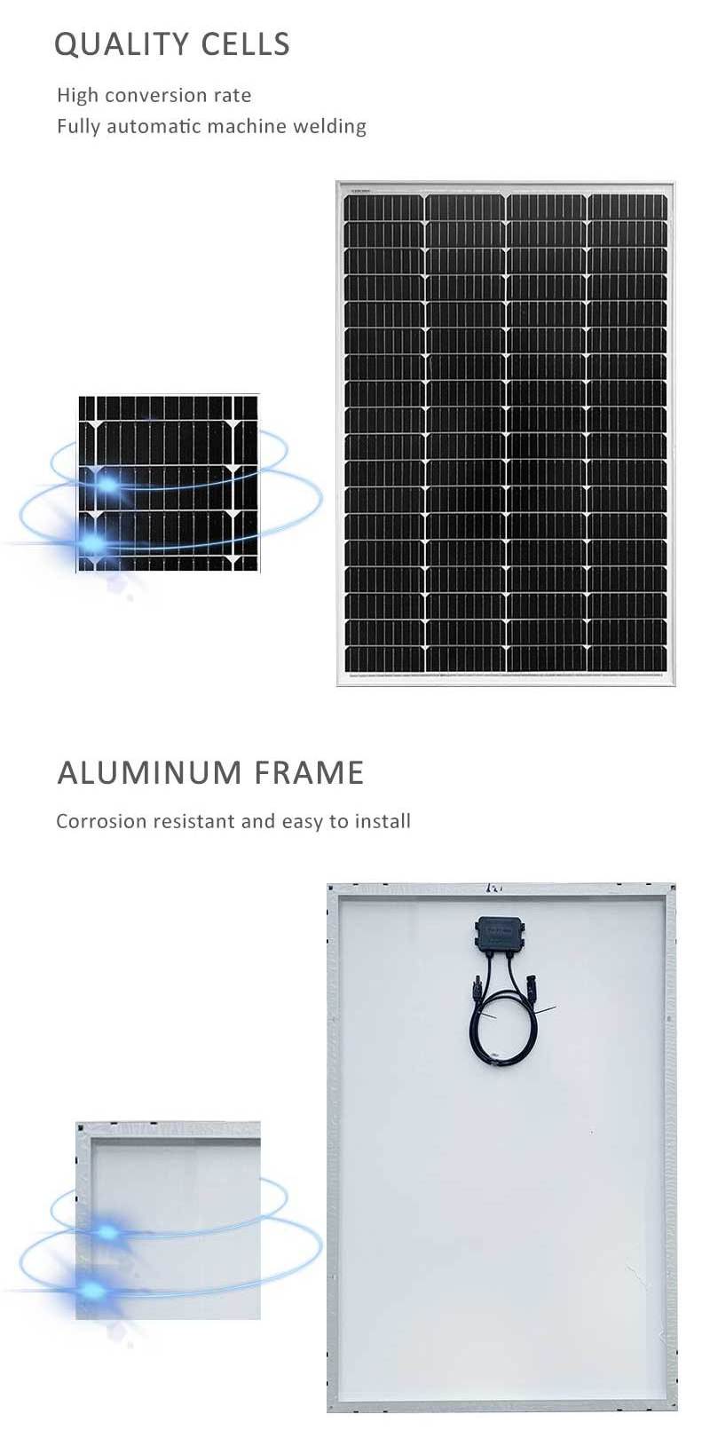 Times Power Panel solar portatil 230W monocrystalline silicon solar panel system for home  24v photovoltaic panel components