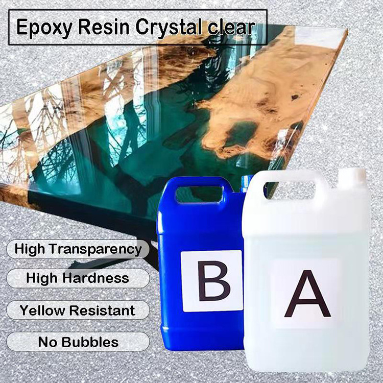 Wholesale Special Clear Liquid River Table  Clear Liquid Crystal Epoxy Resin Ab Glue For Wood Casting Signage Resin Fast Cured