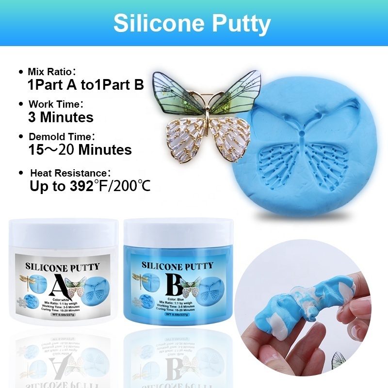 QiaoQiaoDIY Silicone Putty Material Fast Cured Molding Putty for Casting Mold Maker Silicone Putty