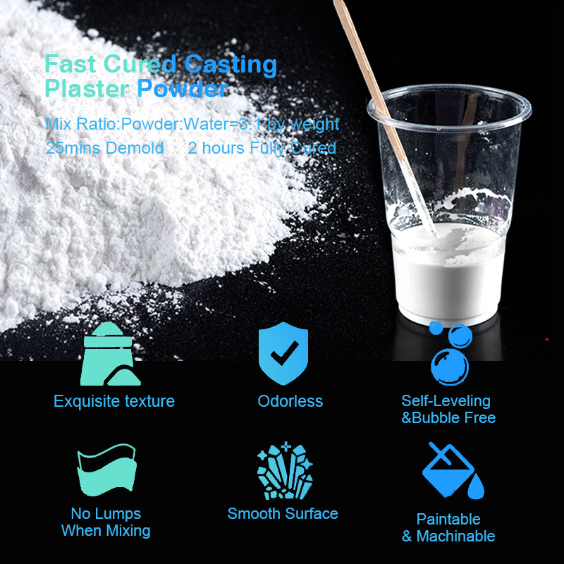 Timesrui Plaster Of Paris High Strength No Impurities Gypsum Powder safe Powder For Handmade Silicone Moulds Stone