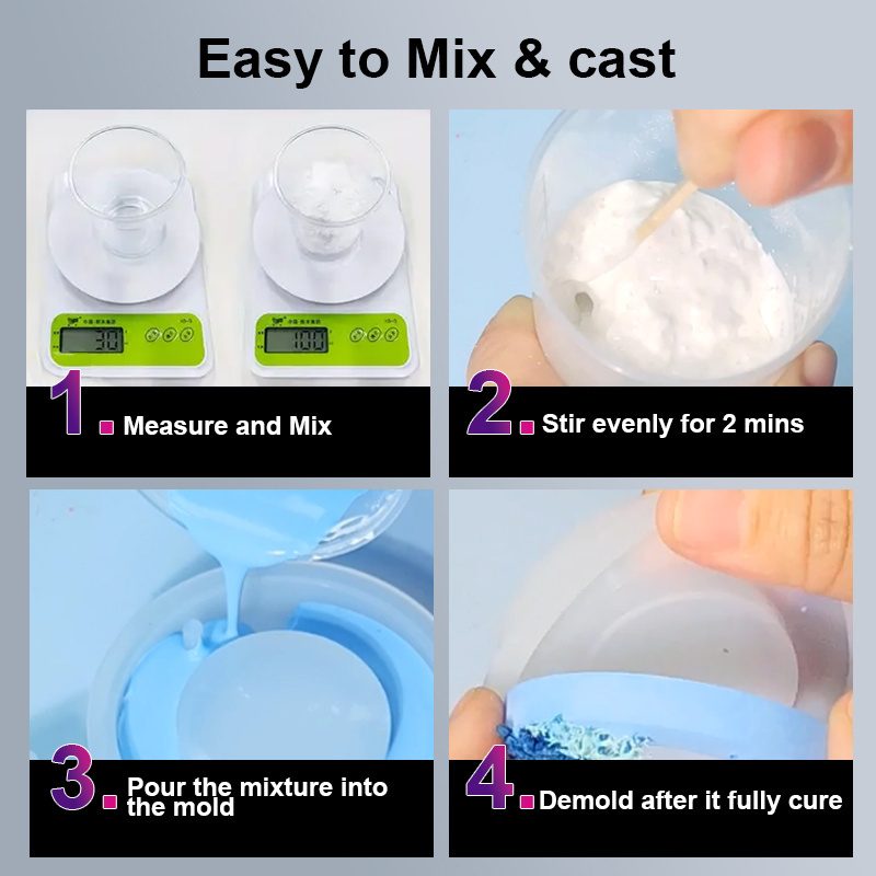 Timesrui Eco Casting Powder Fast Curing Casting Resin Kit for Beginners  De-Mold Friendly Activated Plaster Powder