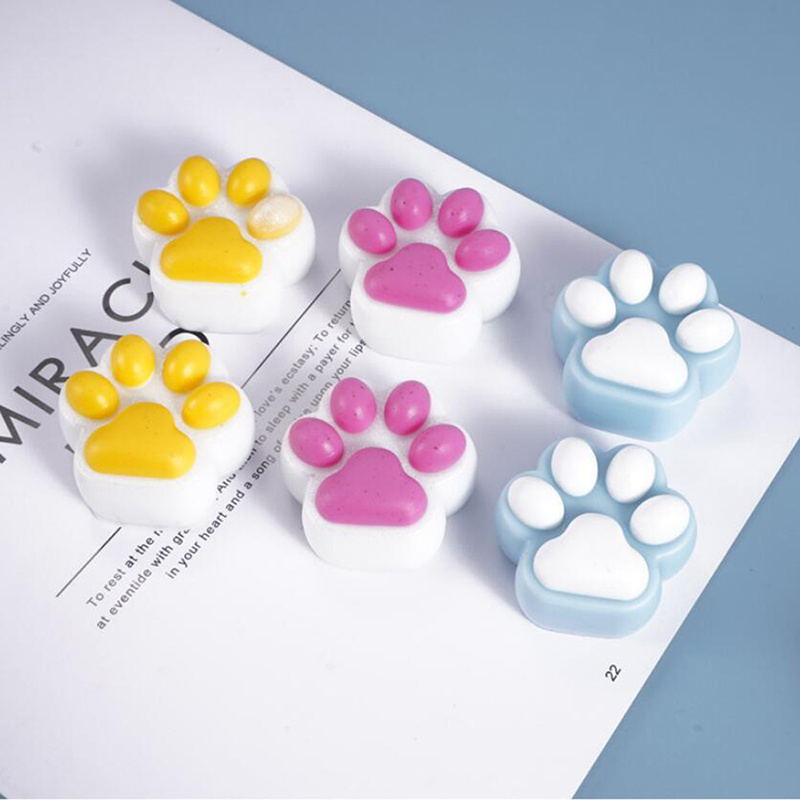 DIY crystal epoxy mold semi-stereoscopic cat paw doll cute mirror frosted silicone mold for resin