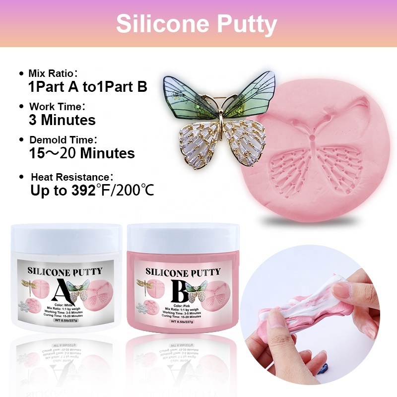 Timesrui Silicone Putty Easy1:1Mixing Ratio Fast Cured Molding Silicone Putty for Casting Reusable Silicone Putty Mold