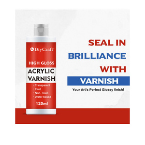 Timesrui 120ML Acrylic Varnish Sealer Non-Yellowing Non Toxic High Gloss Finish Suitable For Pro Artists, Hobby Painters Craft