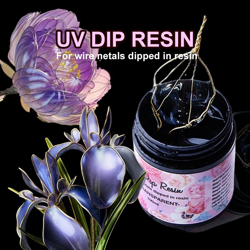 Timesrui Hot Sale UV Dip Resin for Wire Art Resin and DIY Flower Decoration UV Dip Resin Jewelry Design