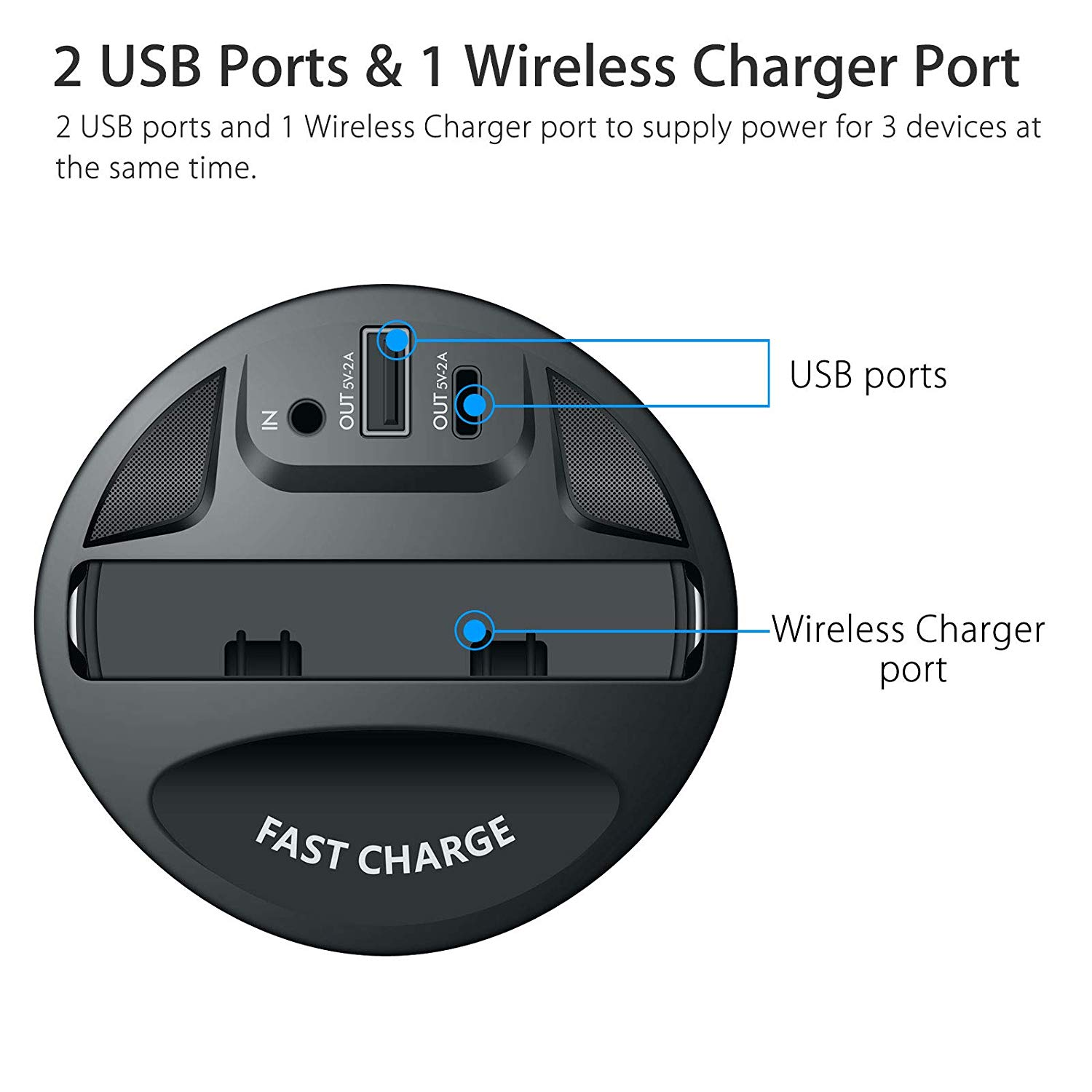 New design popular 2022 10W Car Wireless Charger Cup  Car Charger Holder with USB Mobile Phone Charger for Android phones