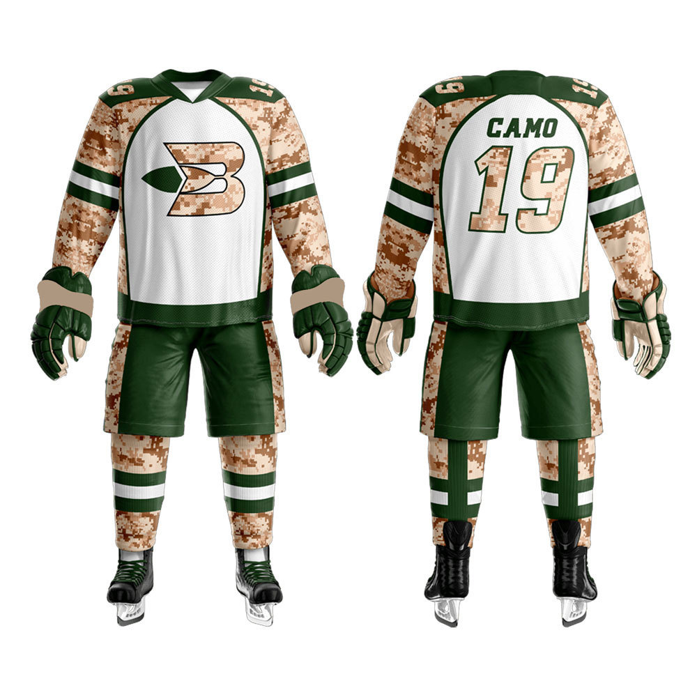 New arrival custom team embroidery tackle twill hockey jerseys with custom name and number from Salamin Enterprises