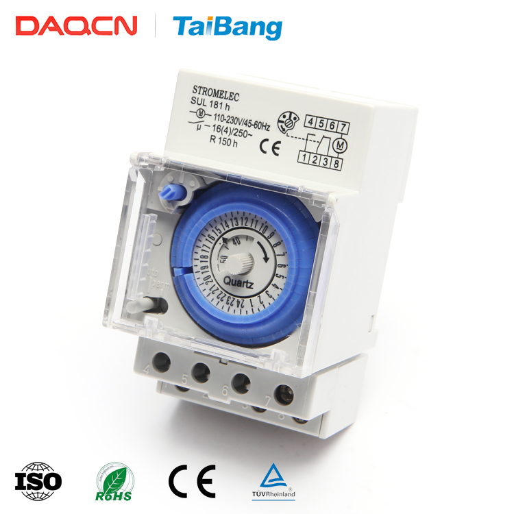 DAQCN Electrical Equipment 50-60Hz 24h Programming Time Delay Switch SUL181h Analog Mechanical timer switch