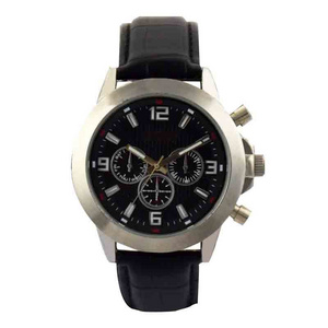 2021 hot-selling high quality men's wrist watches leather wristwatch casual classic black male quartz watch