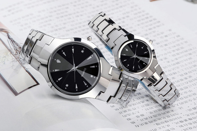 Hot Selling Waterproof Couple Watch Love Women and men Calendar Unisex Ladies Stainless Steel Quartz Watch