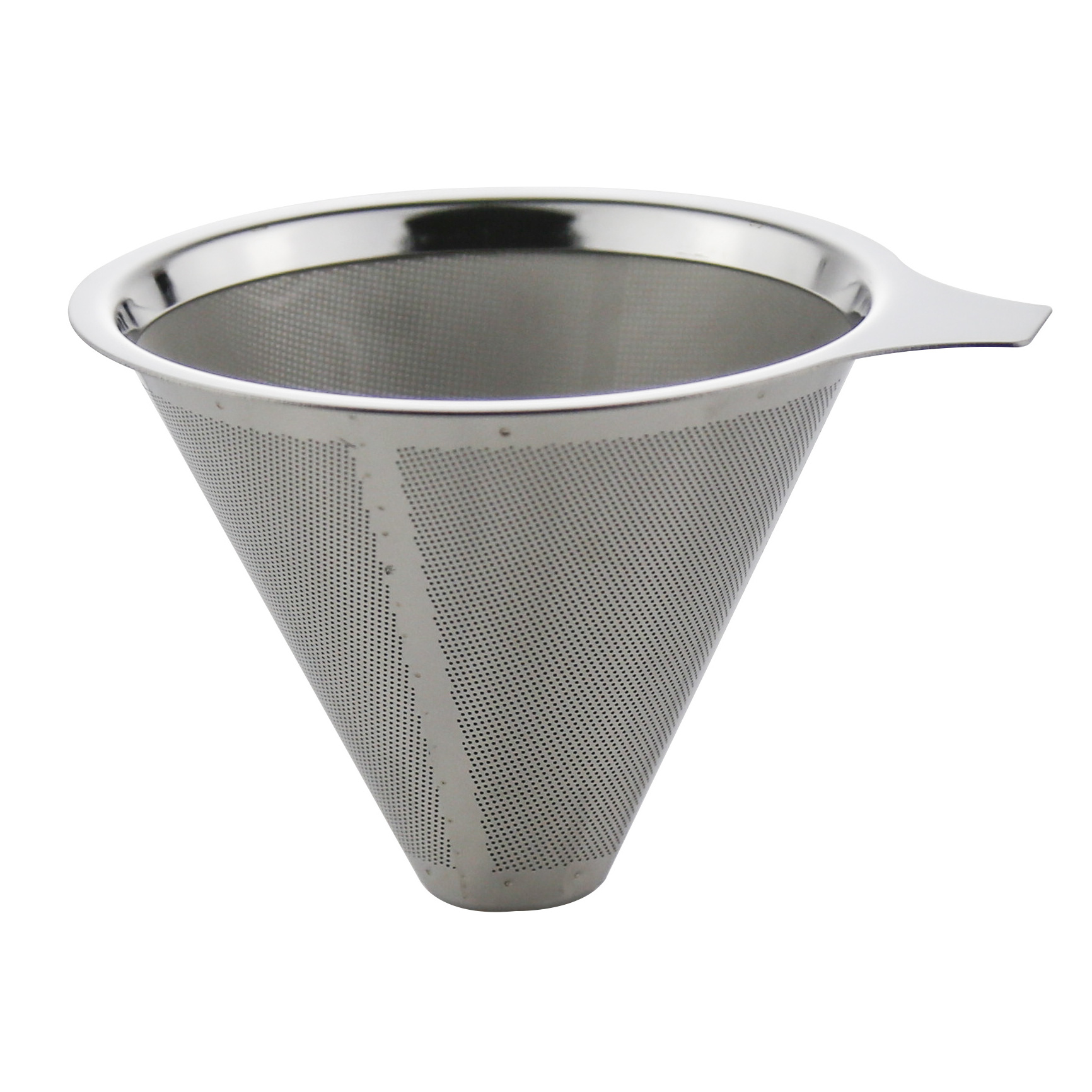 Christmas gift wholesale durable coffee maker Stainless Steel Pour Over Coffee Cone Dripper with Cup Stand