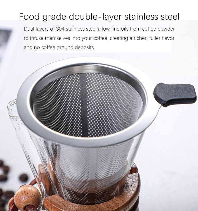 Heat Resistant Borosilicate transparent glass coffee pitcher Server pour over Coffee maker set