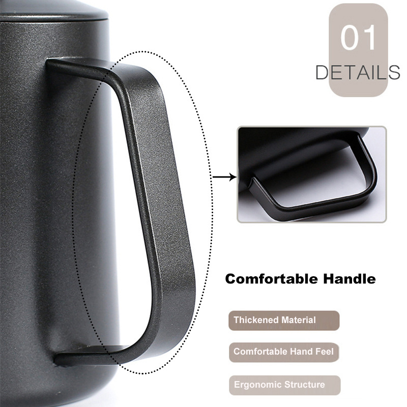 Stainless Steel Gooseneck Coffee Drip Kettle Pour Over Tea Kettle BPA Free Water Kettle