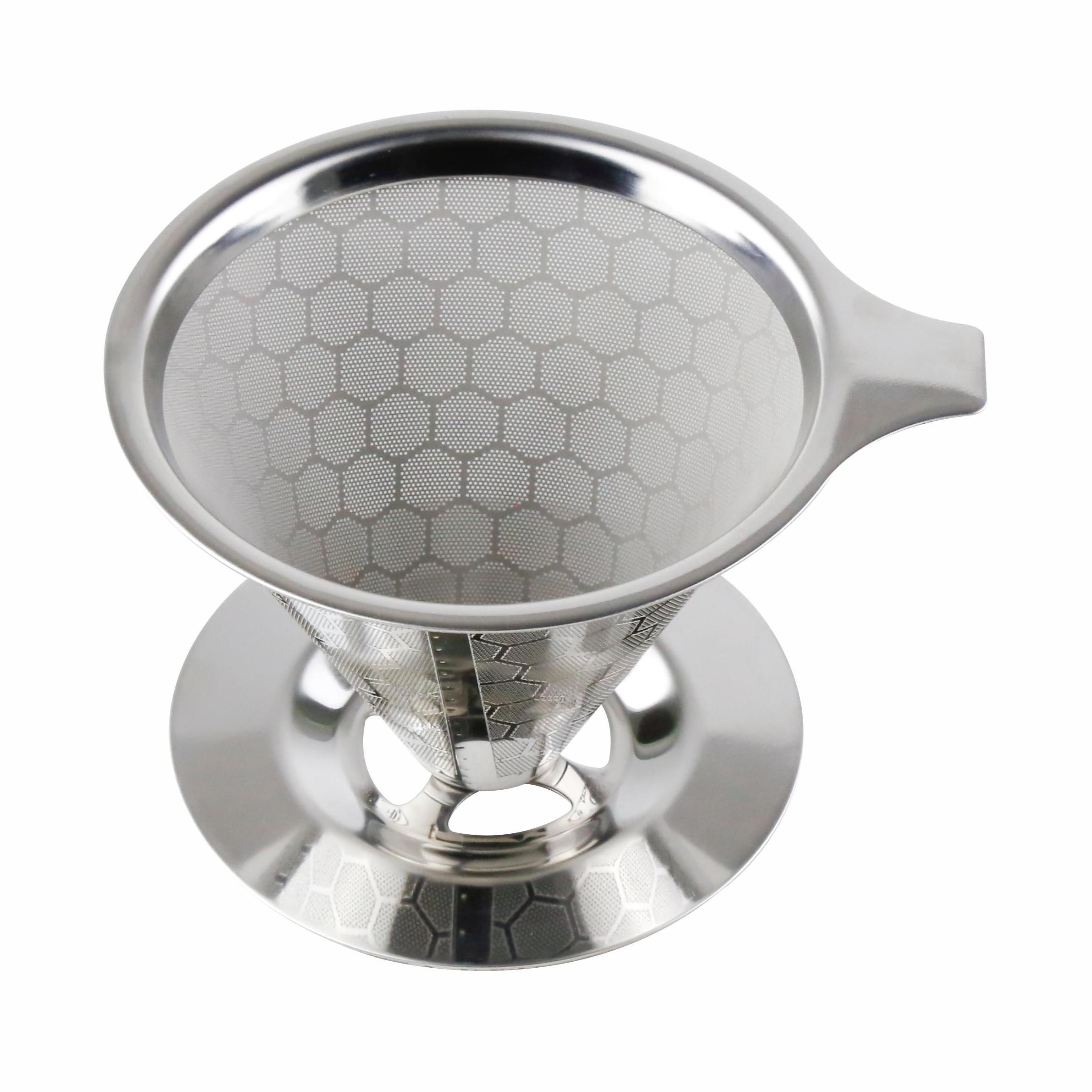 97*60mm stainless steel coffee dripper 8 Cups Cone Strainer 62MM Filter Brewing Disc