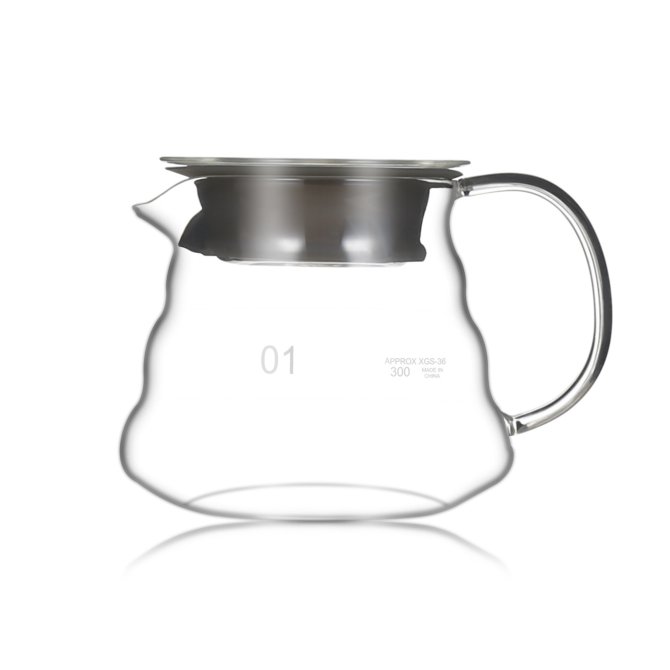 600ml Heat Resistant Borosilicate Glass range teapot transparent coffee glass pitcher pot kettle pour over Coffee Server