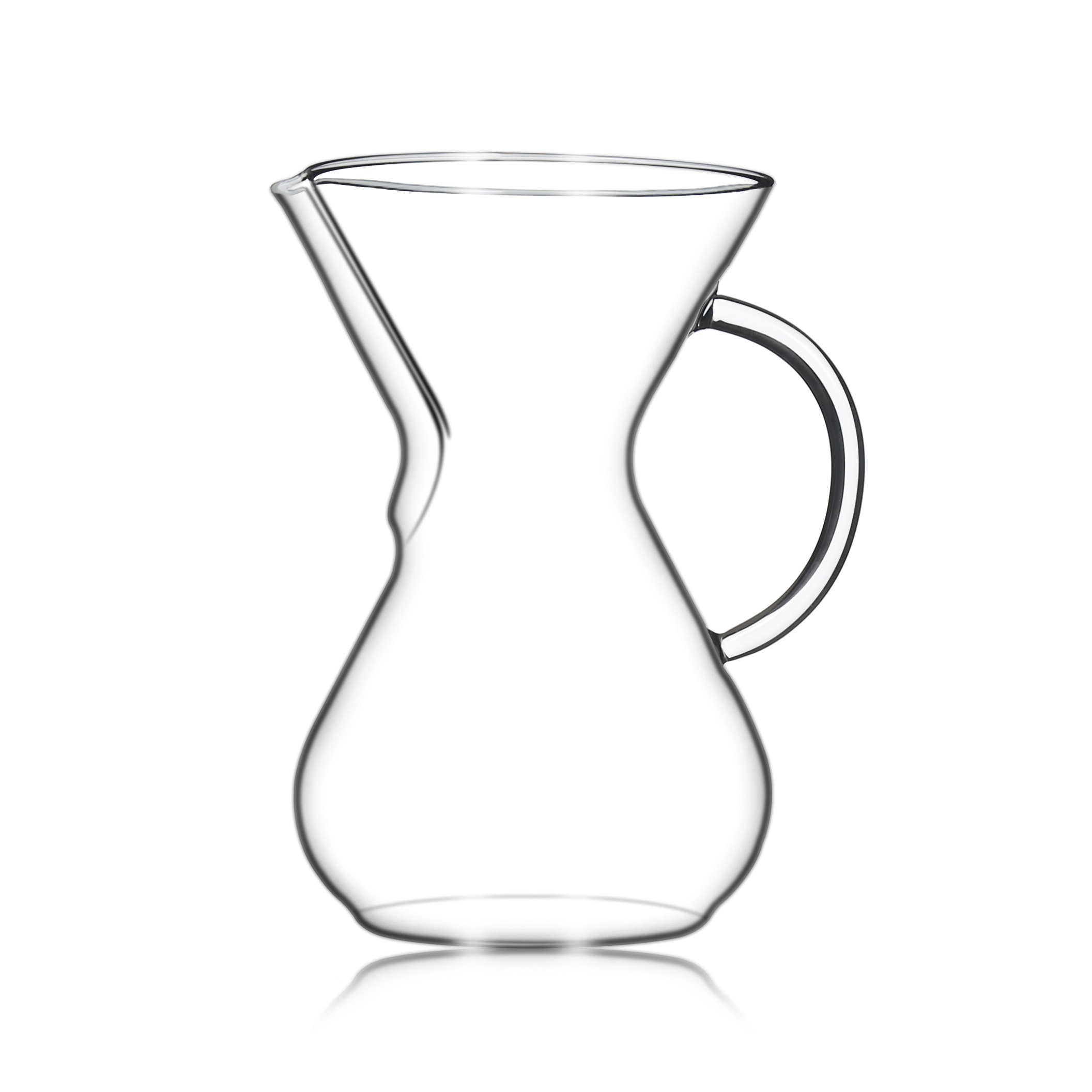 Custom Glassware Pour Over Coffee Pot Manufacturer Wholesale Hand Made High Borosilicate  Glass Coffee Carafe