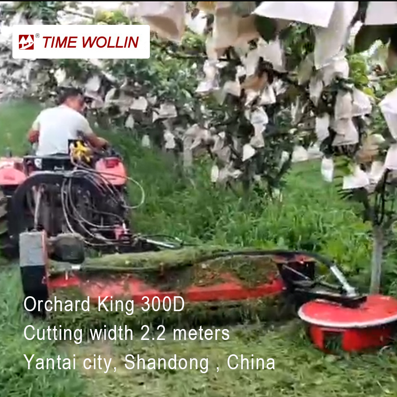 Orchard King 300B vineyard orchard swing arm flail mowers with hydraulic side-shift crush shredder branch