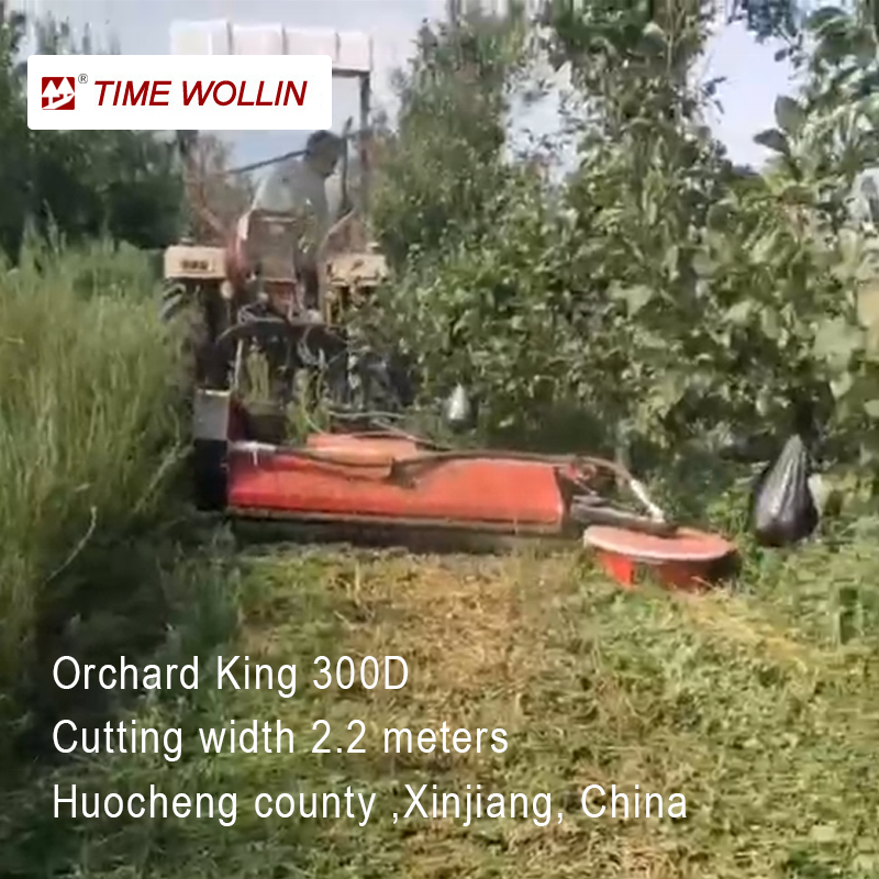 Orchard King 300B vineyard orchard swing arm flail mowers with hydraulic side-shift crush shredder branch