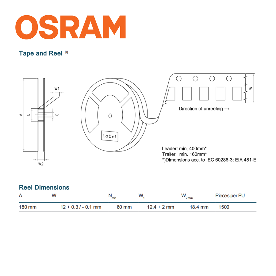 Osram smd 5050 led chip 1-5W 6V OSRAM LED Light Emitting Diode 5050 SMD Chips