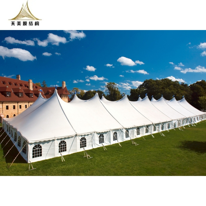 Outdoor 10x30 20x40 40x100 Trade Show Event Tent White PVC Marquee Wedding Party Tent For 50 100 300 500 People