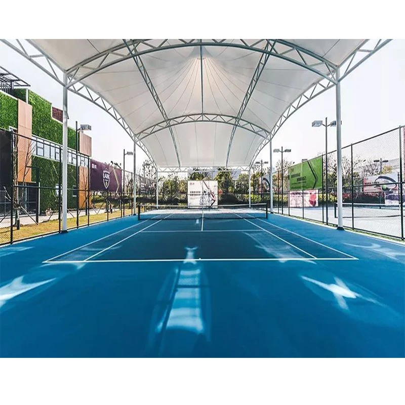 2024 New Design Durable PTFE PVDF Car Parking Shed Canopy Tent Steel Structure Tensile Membrane Structure For Roof Stadium