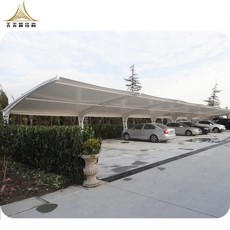 TIMI manufacture uv resistant public car park canvas canopy car parking shade