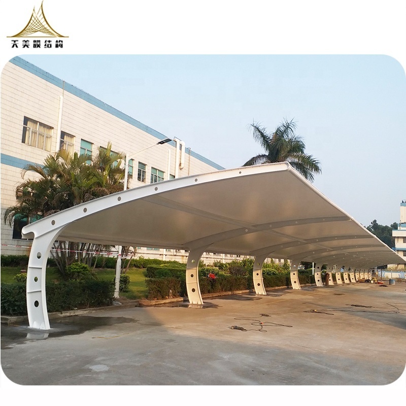 TIMI manufacture uv resistant public car park canvas canopy car parking shade