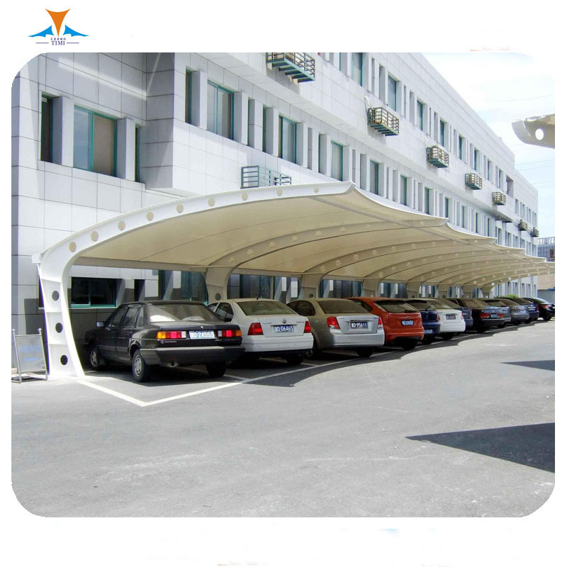 Garden buildings car parking awning shed garages carports tents with steel Frame PVDF Membrane tensile structure canopy