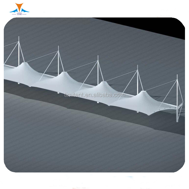 12x15 12x20 12x24 15x15 16x20 18x20 20x10 20x20 20x30 24x24 30x30 PVDF PTFE Membrane Structure Modern Metal Steel Carport Kit