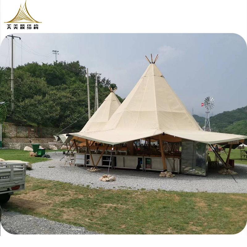 Large Space Waterproof Luxury Indian Tipi Yurt Safari Tent For Wedding Party Events