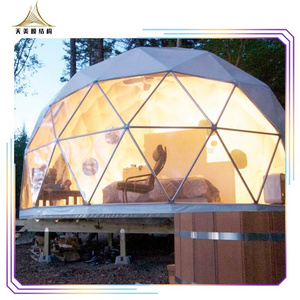 hot sale 6m diameter commercial geodesic dome greenhouse dome home