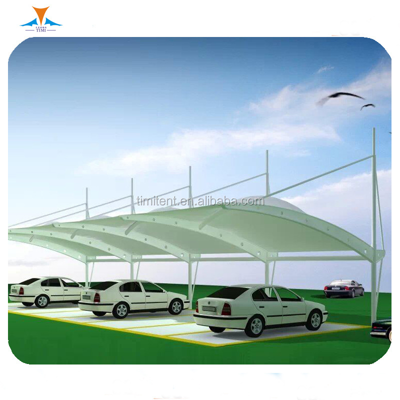 12x15 12x20 12x24 15x15 16x20 18x20 20x10 20x20 20x30 24x24 30x30 PVDF PTFE Membrane Structure Modern Metal Steel Carport Kit