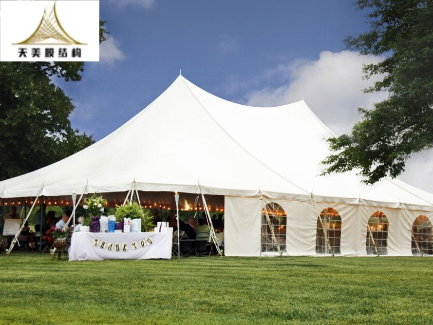 Outdoor 10x30 20x40 40x100 Trade Show Event Tent White PVC Marquee Wedding Party Tent For 50 100 300 500 People