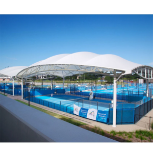 2024 New Design Durable PTFE PVDF Car Parking Shed Canopy Tent Steel Structure Tensile Membrane Structure For Roof Stadium