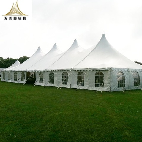 Outdoor 10x30 20x40 40x100 Trade Show Event Tent White PVC Marquee Wedding Party Tent For 50 100 300 500 People