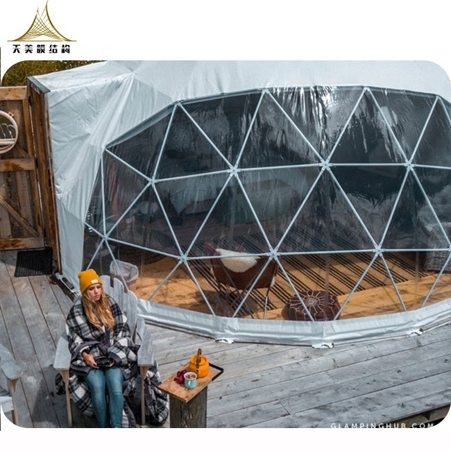 Winter geodesic dome tent house kit outdoor dome tent glamping domos accommodation