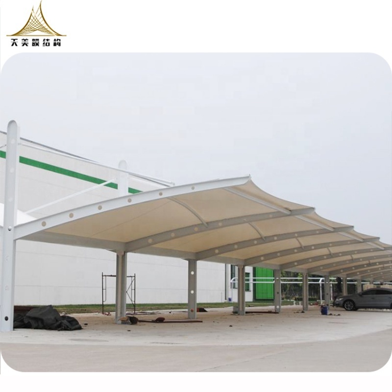 TIMI manufacture uv resistant public car park canvas canopy car parking shade