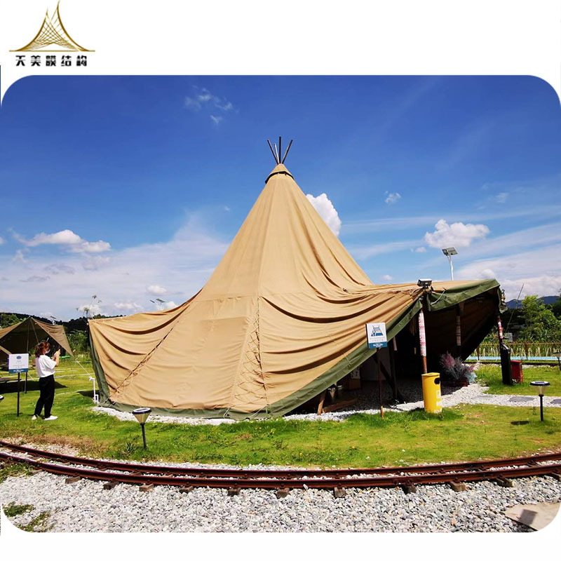 Luxury Waterproof  Trade Show Lake District Tipi and Bell TentsCamping Glamping Indian Tipi Tent For Sale