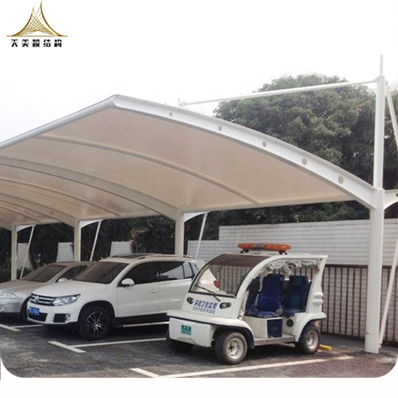 TIMI manufacture uv resistant public car park canvas canopy car parking shade