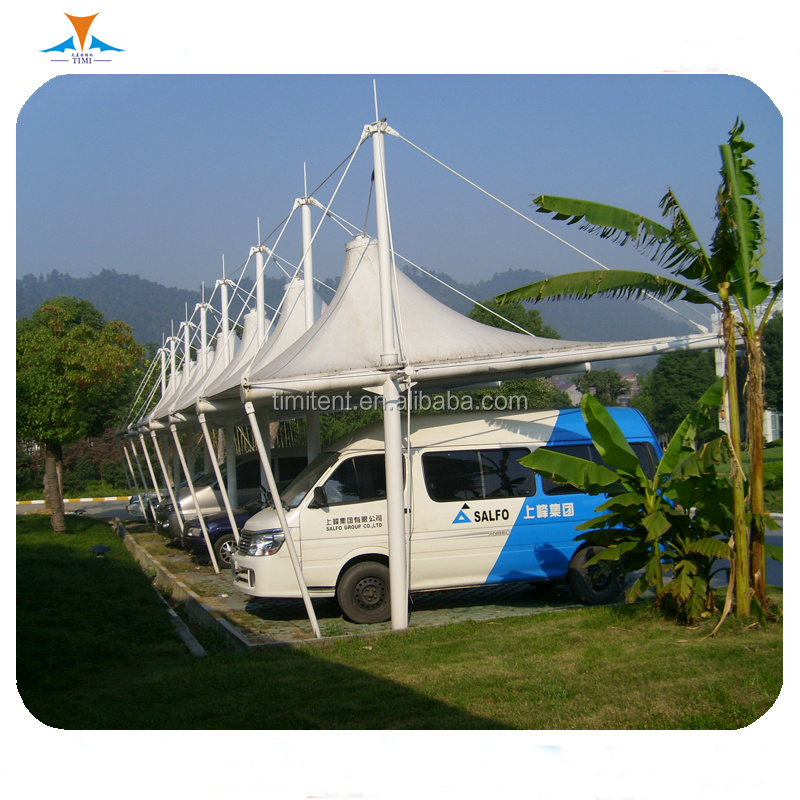 12x15 12x20 12x24 15x15 16x20 18x20 20x10 20x20 20x30 24x24 30x30 PVDF PTFE Membrane Structure Modern Metal Steel Carport Kit