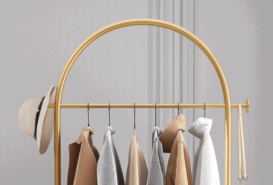 Modern furniture High Quality Multifunctional High Stability Marble Stone Standing Hanger Metal Clothes Rack