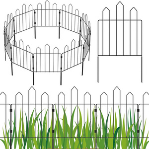 Garden decoration fence metal wire frame outdoor courtyard landscape small animal dog barrier grid iron fence